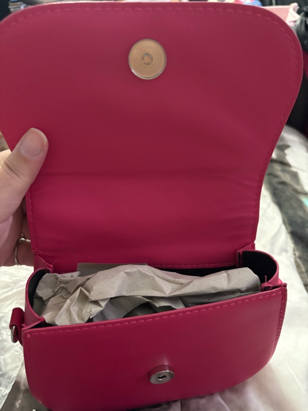 Hot Pink Crossbody Bag - Picture 2 of 6